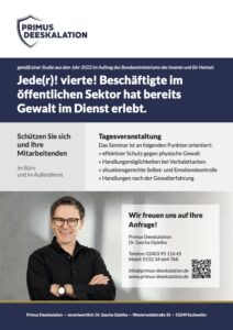 Flyer Primus Deeskalation